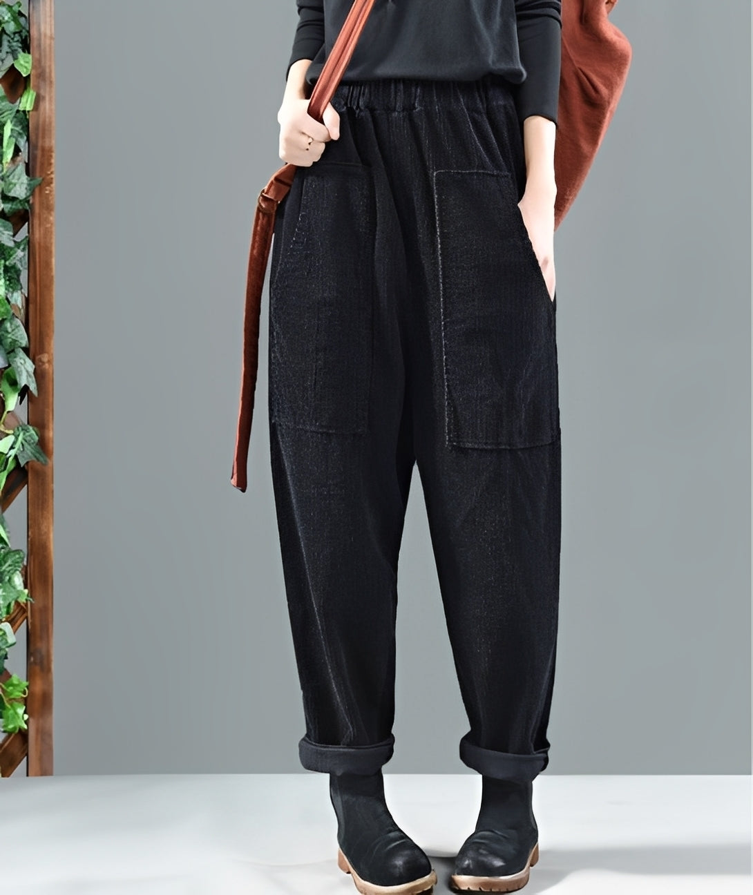 Hanna - Elegantes pantalones harén de pana para mujeres