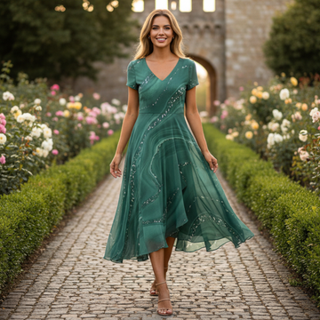 Eliana - Vestido Sofisticado con Escote en V