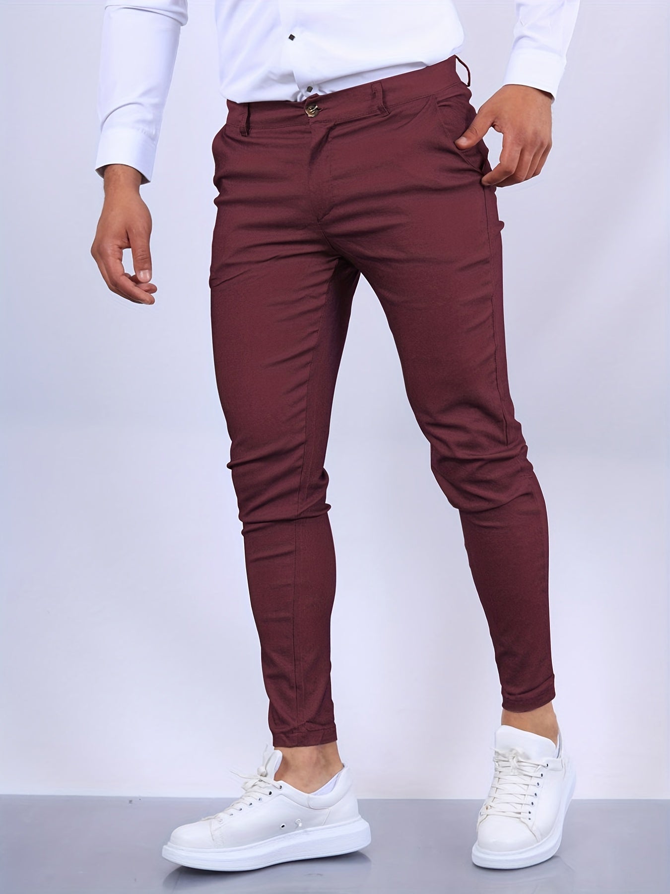 Arjun - Elegante Slim-Pantalones de Negocios Hombre