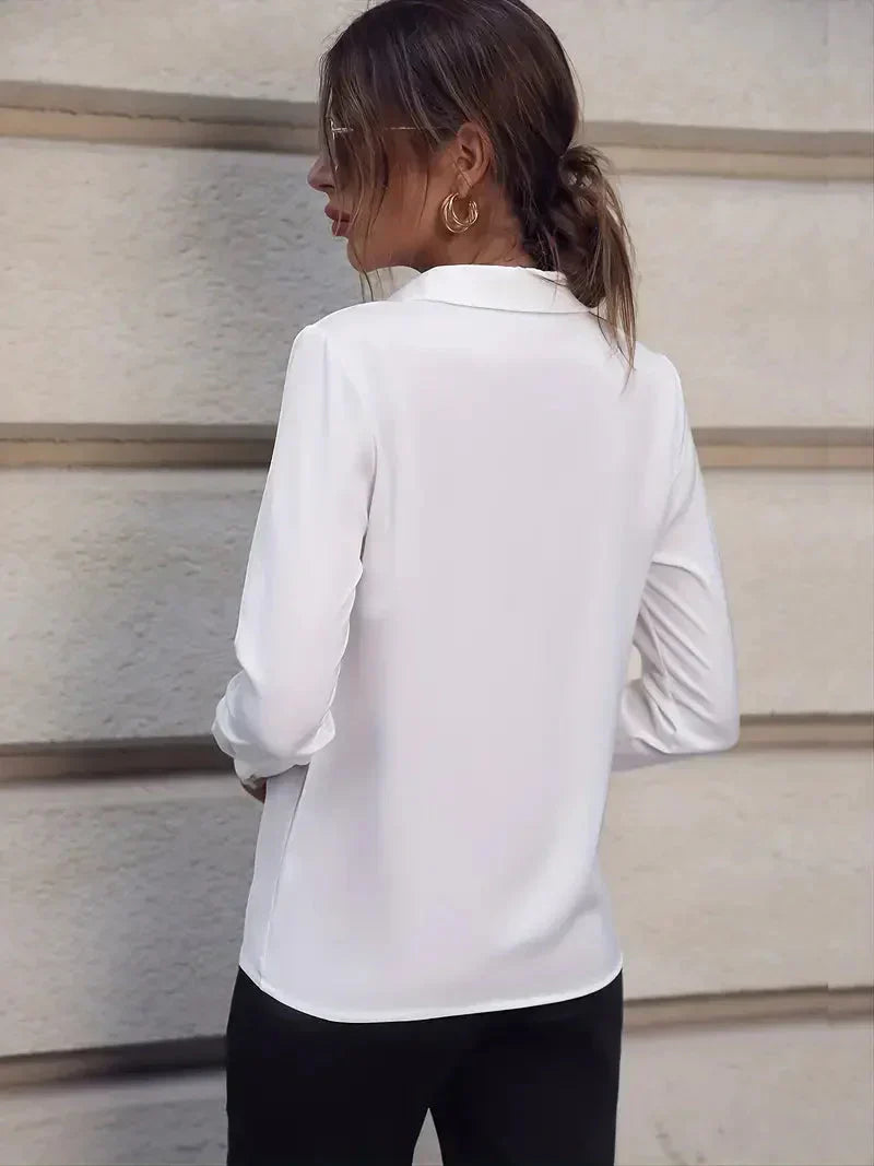 Sharlene - Camisa de Manga Larga con un Ajuste Perfecto