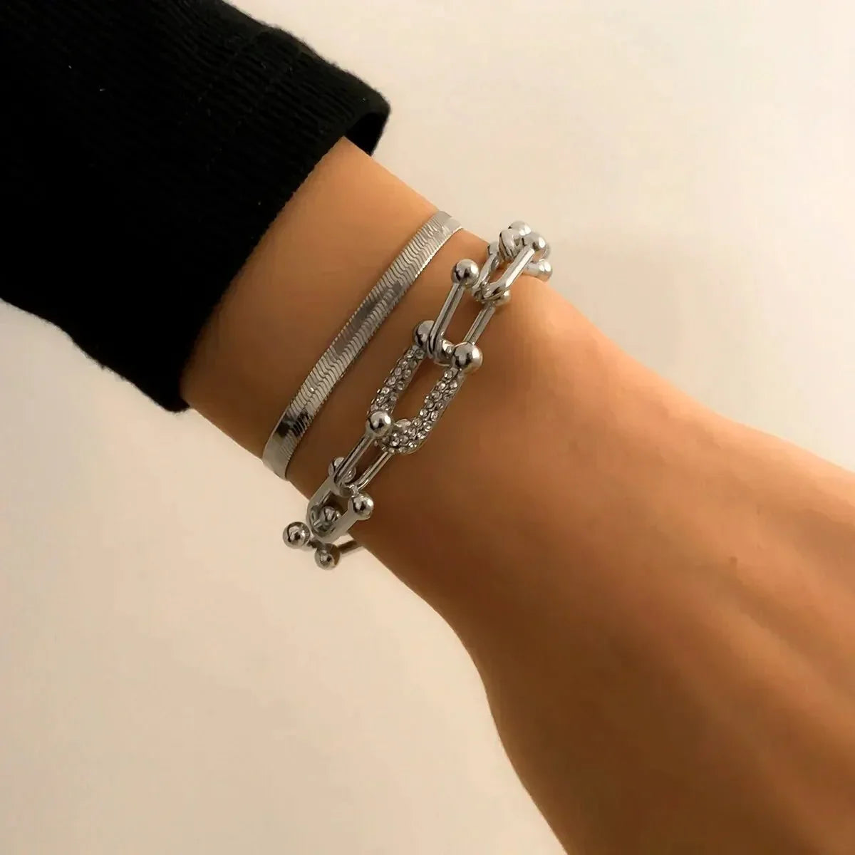 Maelys – Conjunto de Pulseras Cadena & Serpiente