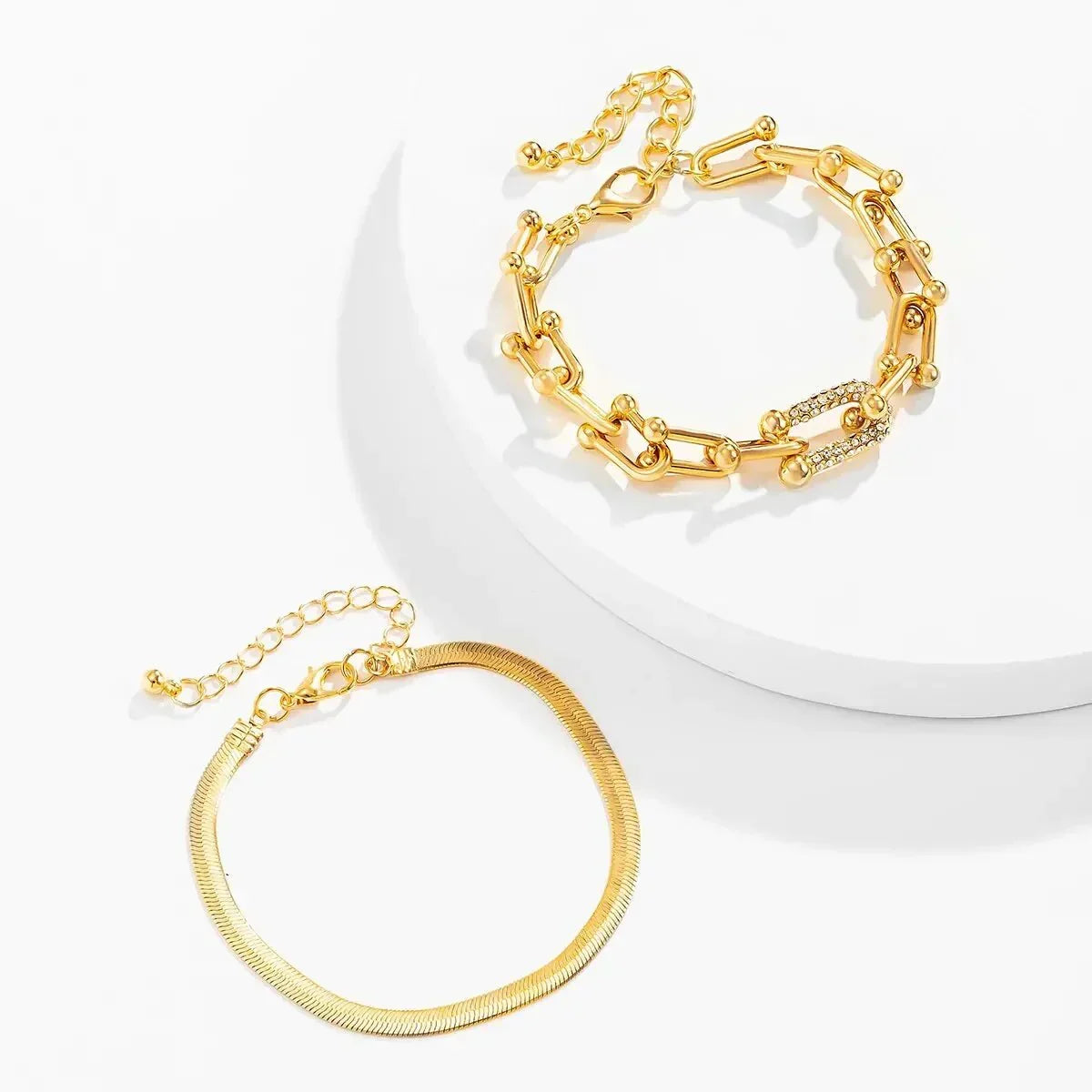 Maelys – Conjunto de Pulseras Cadena & Serpiente