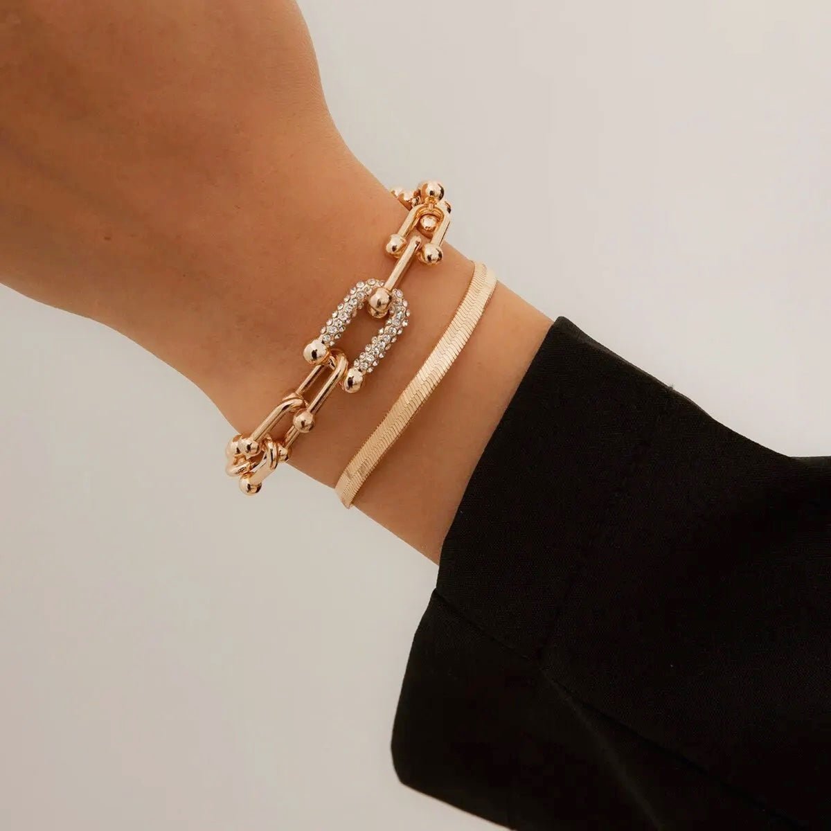 Maelys – Conjunto de Pulseras Cadena & Serpiente