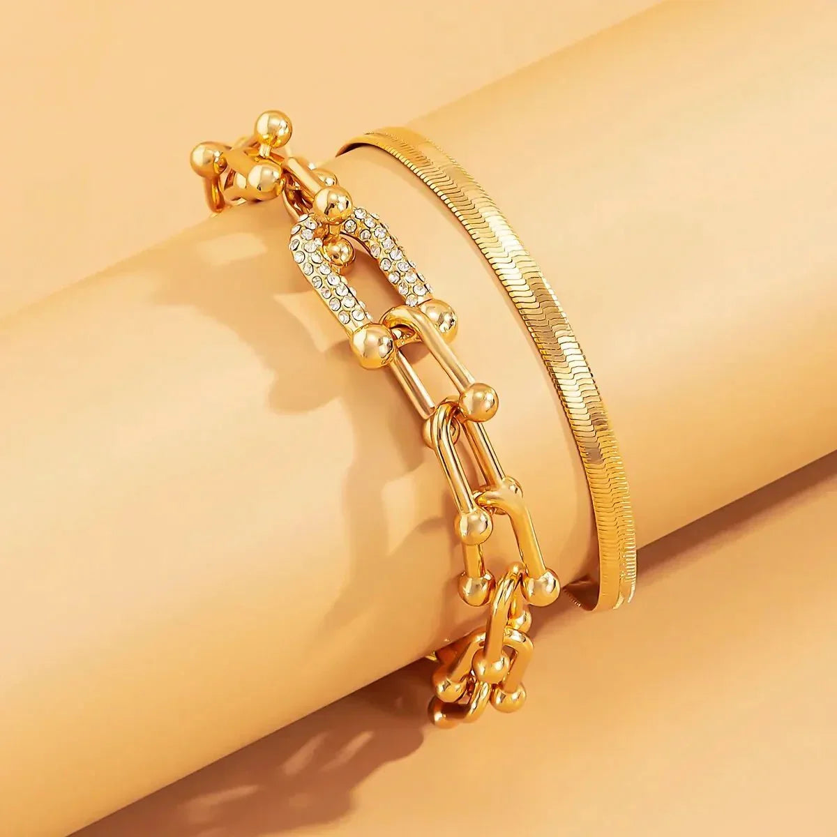 Maelys – Conjunto de Pulseras Cadena & Serpiente