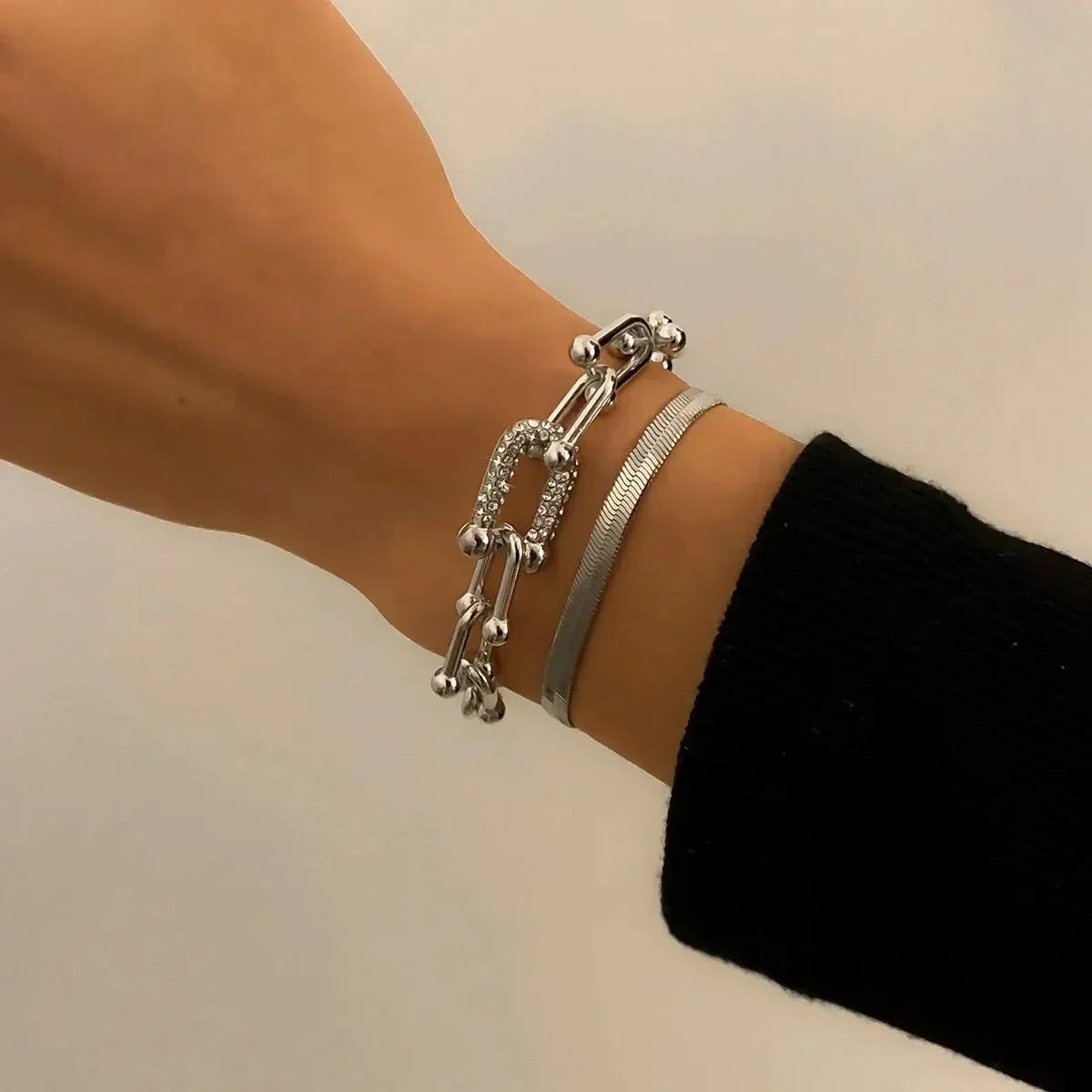 Maelys – Conjunto de Pulseras Cadena & Serpiente