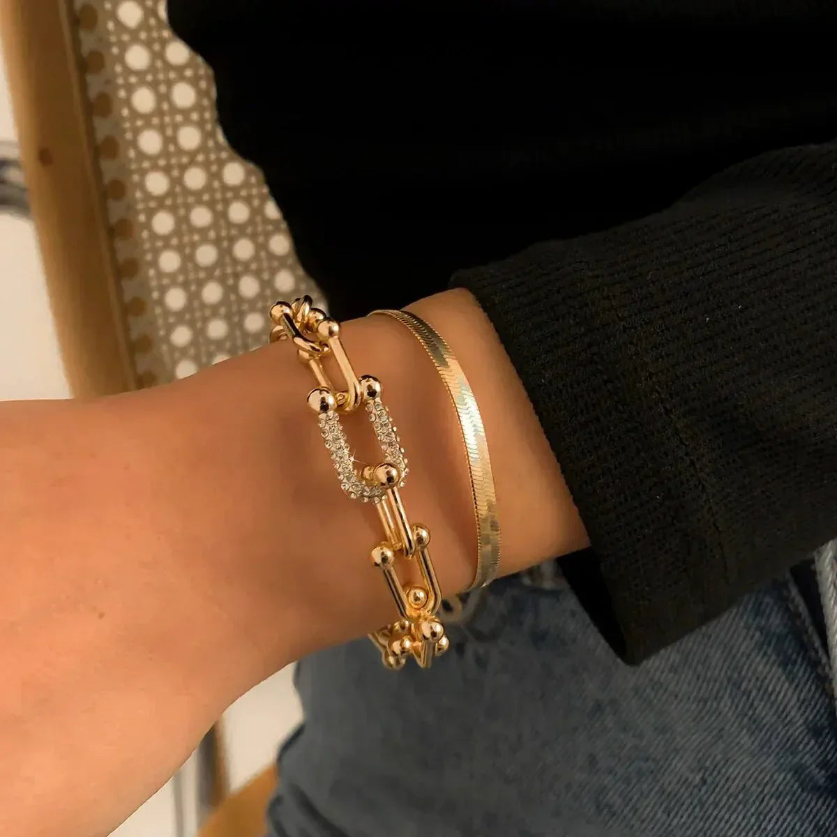 Maelys – Conjunto de Pulseras Cadena & Serpiente