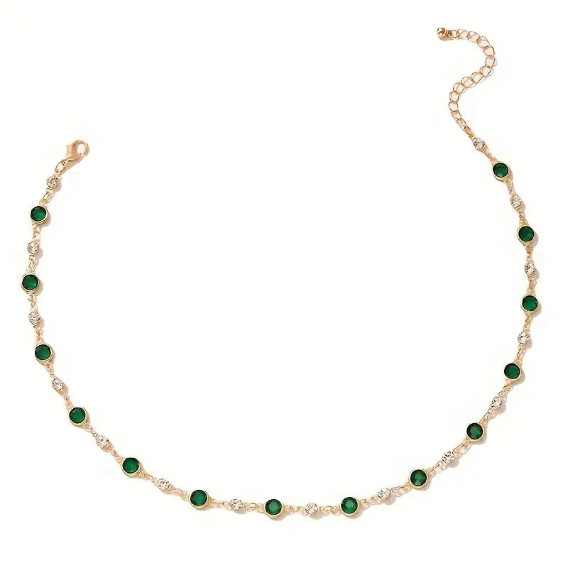 Esmeralda – Collar con colgante verde esmeralda