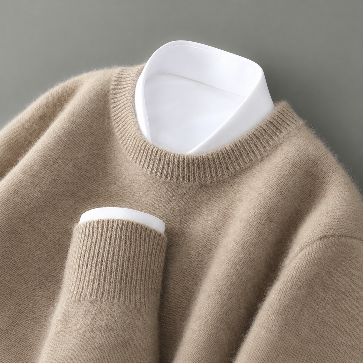 Wayne - Pullover retro grueso para hombres