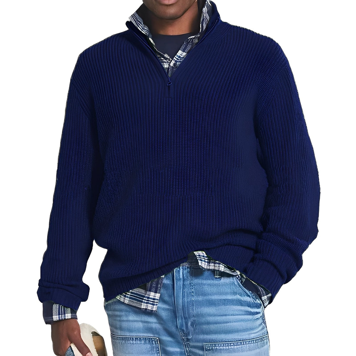 Edward - Suéter moderno con media cremallera