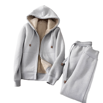Monica - Conjunto cómodo de sudadera con capucha y pantalones de chándal para mujer