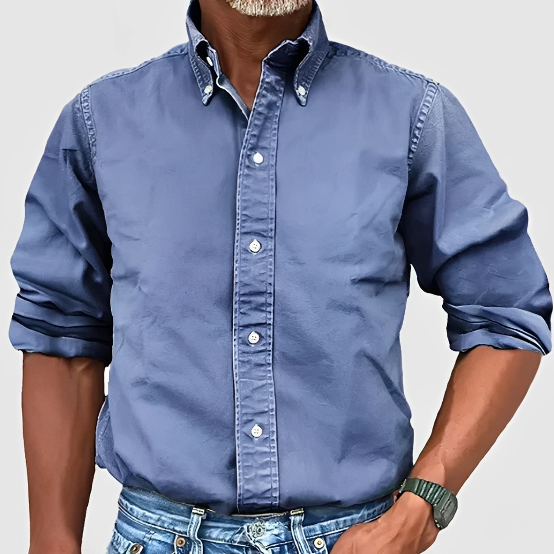 Edmond - Camisa clásica de manga larga para hombre