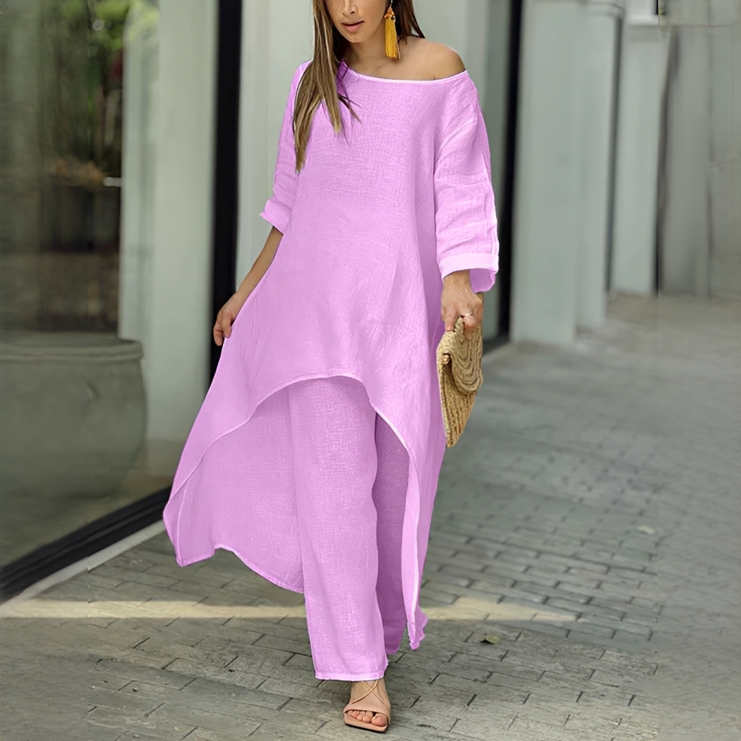 Shantelle - Juego casual de dos piezas para mujer