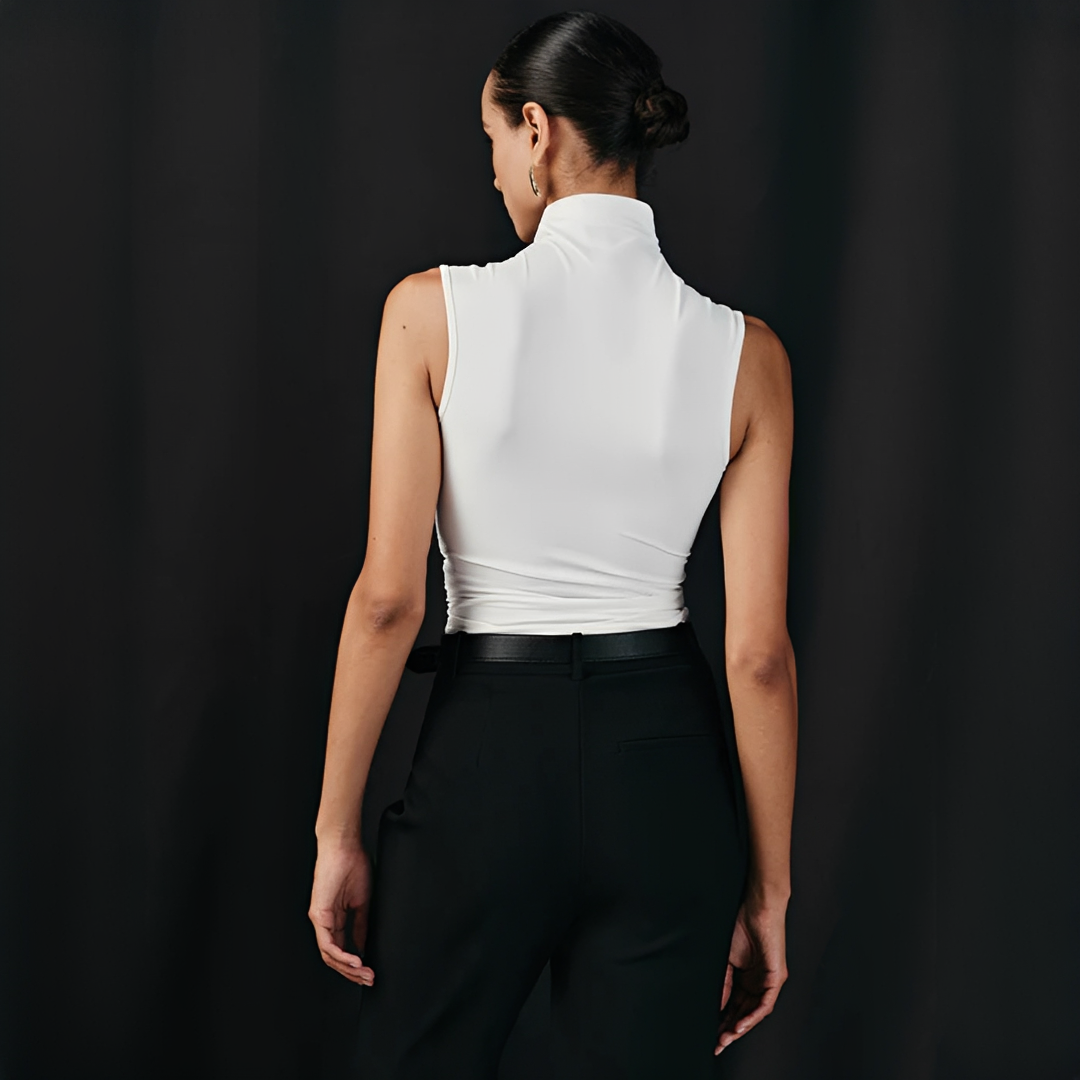Mireya - Blusa Sofisticada de Cuello Cruzado