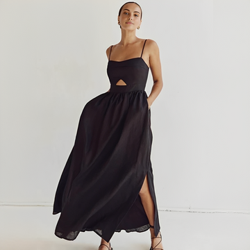 Meadel - Vestido largo sin mangas chic