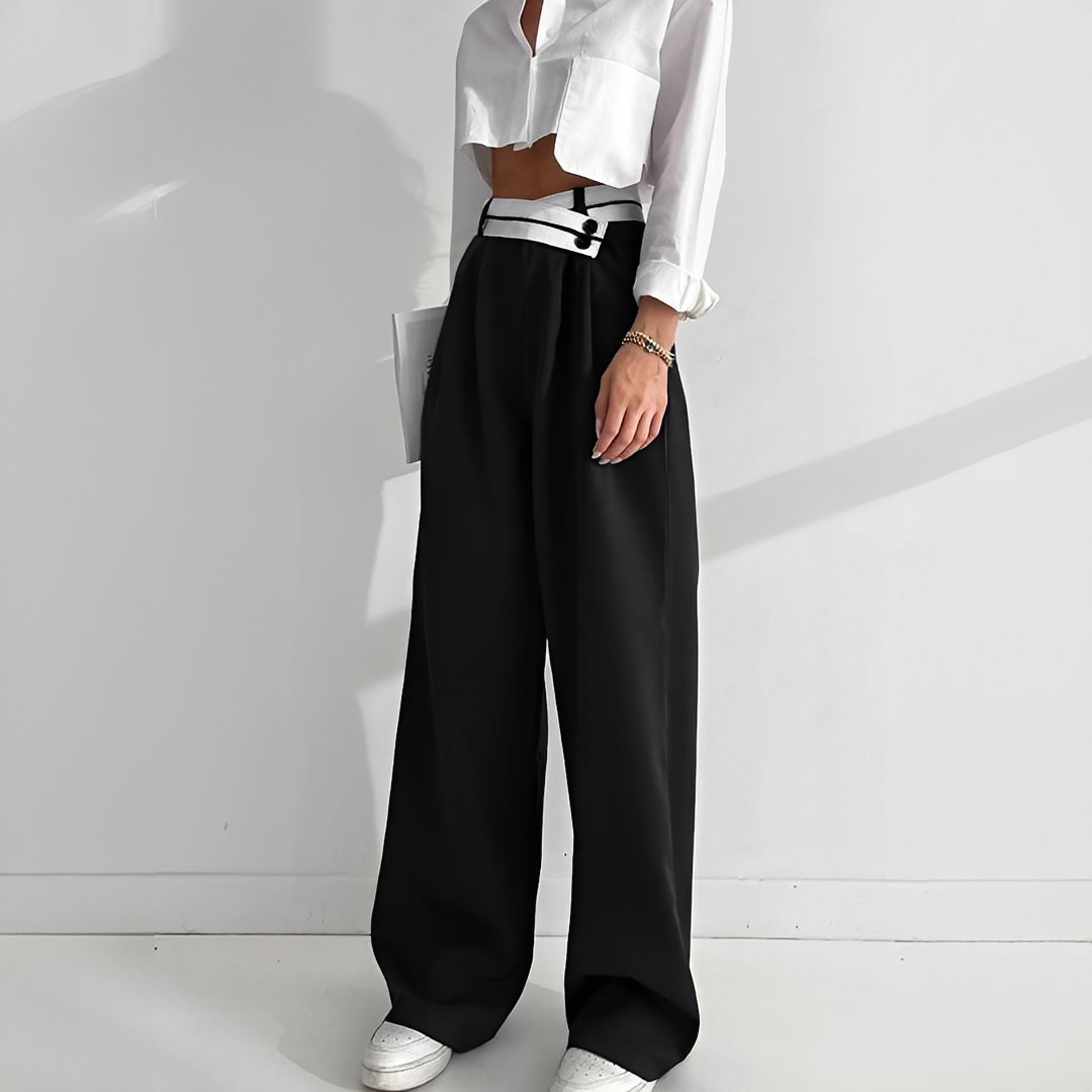 Aurilla - Pantalones elegantes de pierna ancha
