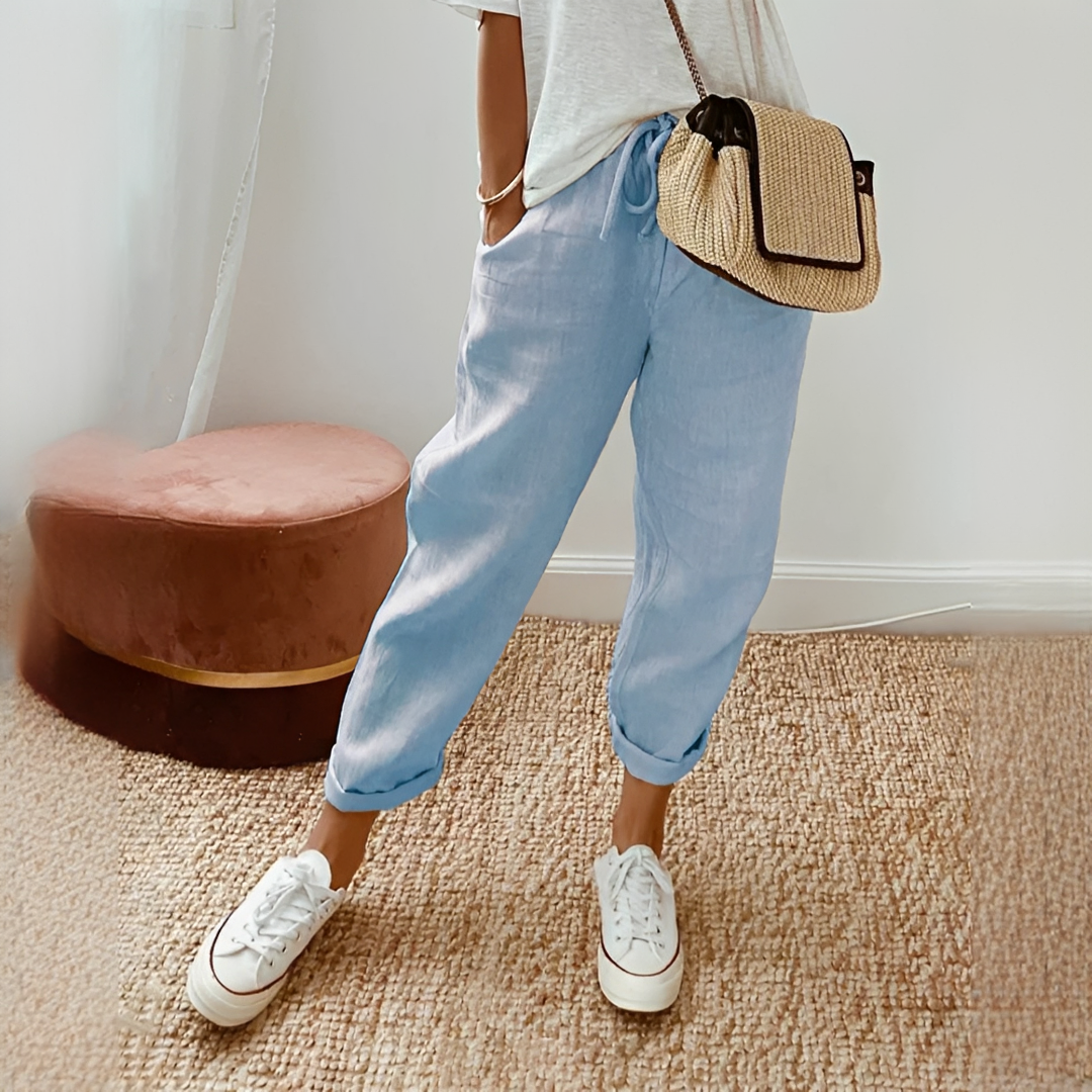 Whitney - Pantalones Casuales con Cintura Elástica