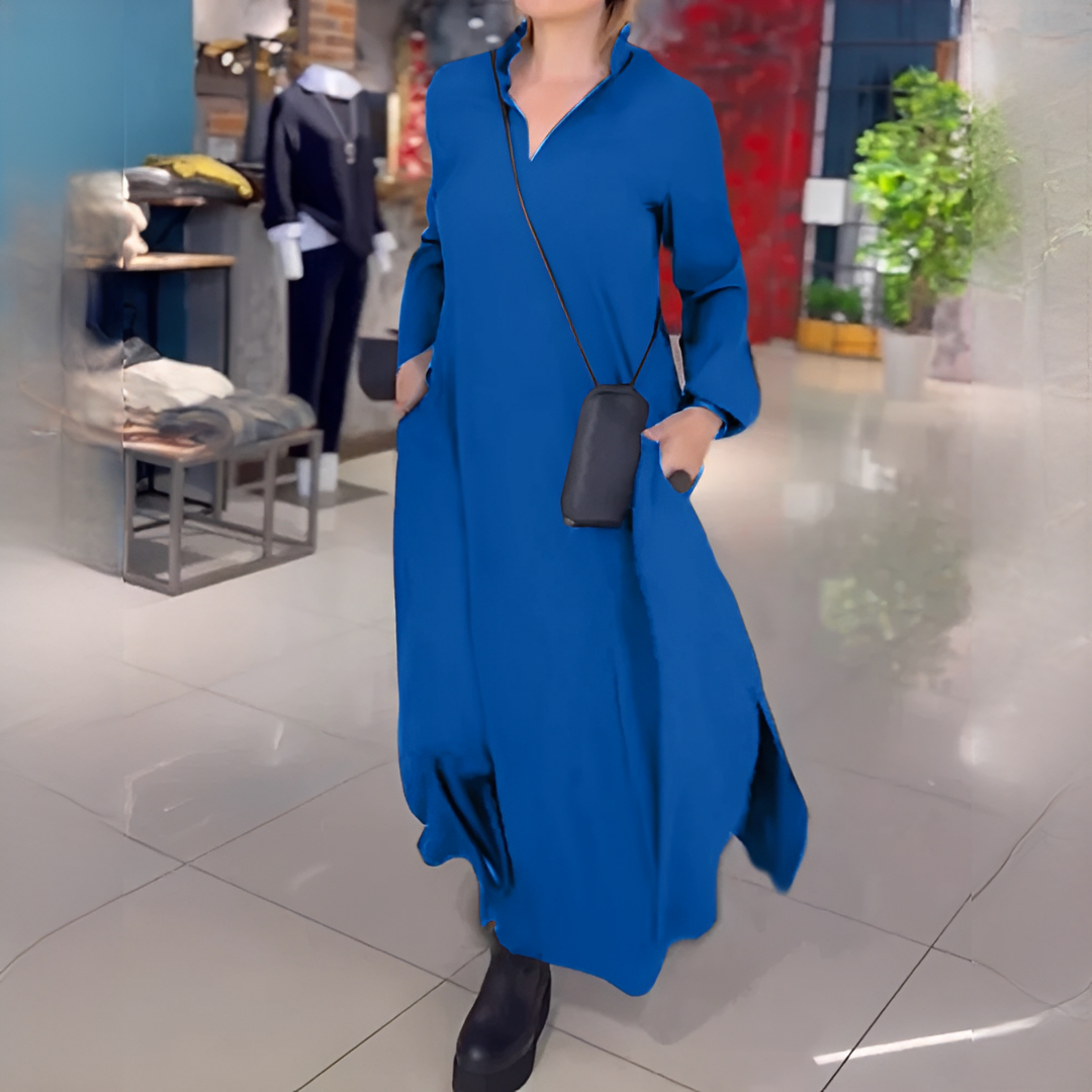 Cassie - Vestido de Manga Larga Casual