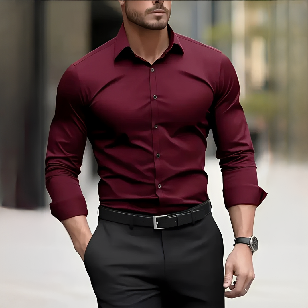 Kervan - Camisa transpirable de manga larga para hombre