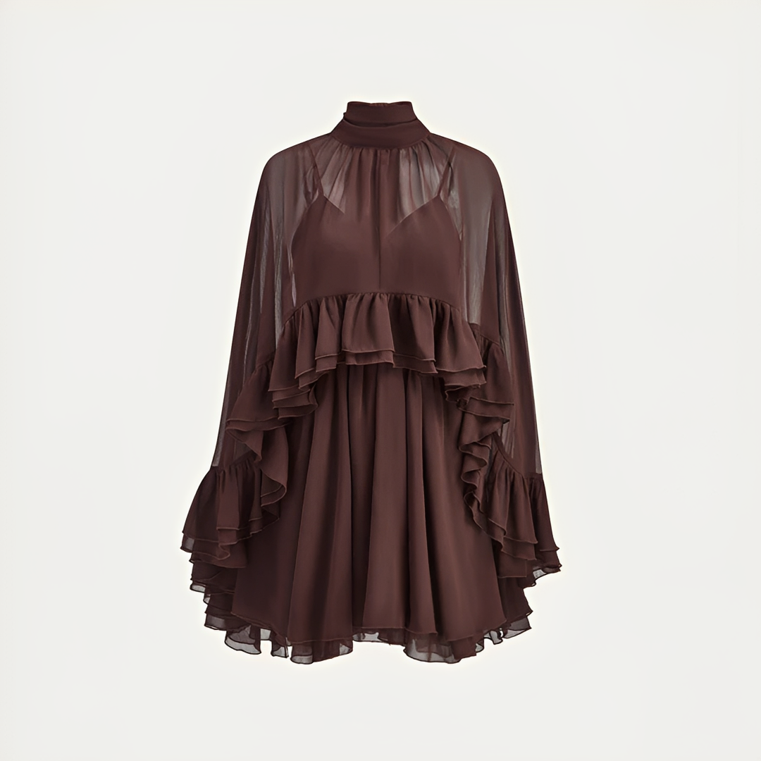 Zhuchin - Vestido moderno con volantes