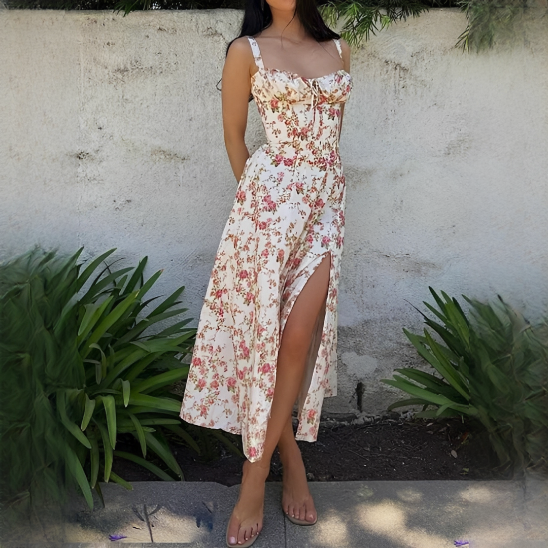 Quinny - Vestido midi con estampado floral