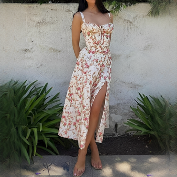 Quinny - Vestido midi con estampado floral