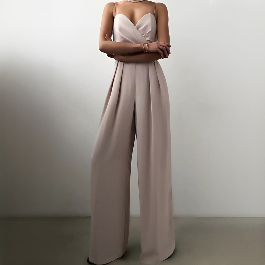 Glysha - Combinación elegante a piernas anchas para mujer