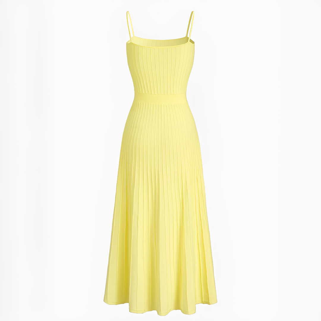 Pheobie - Vestido Midi Elegante con Plisado