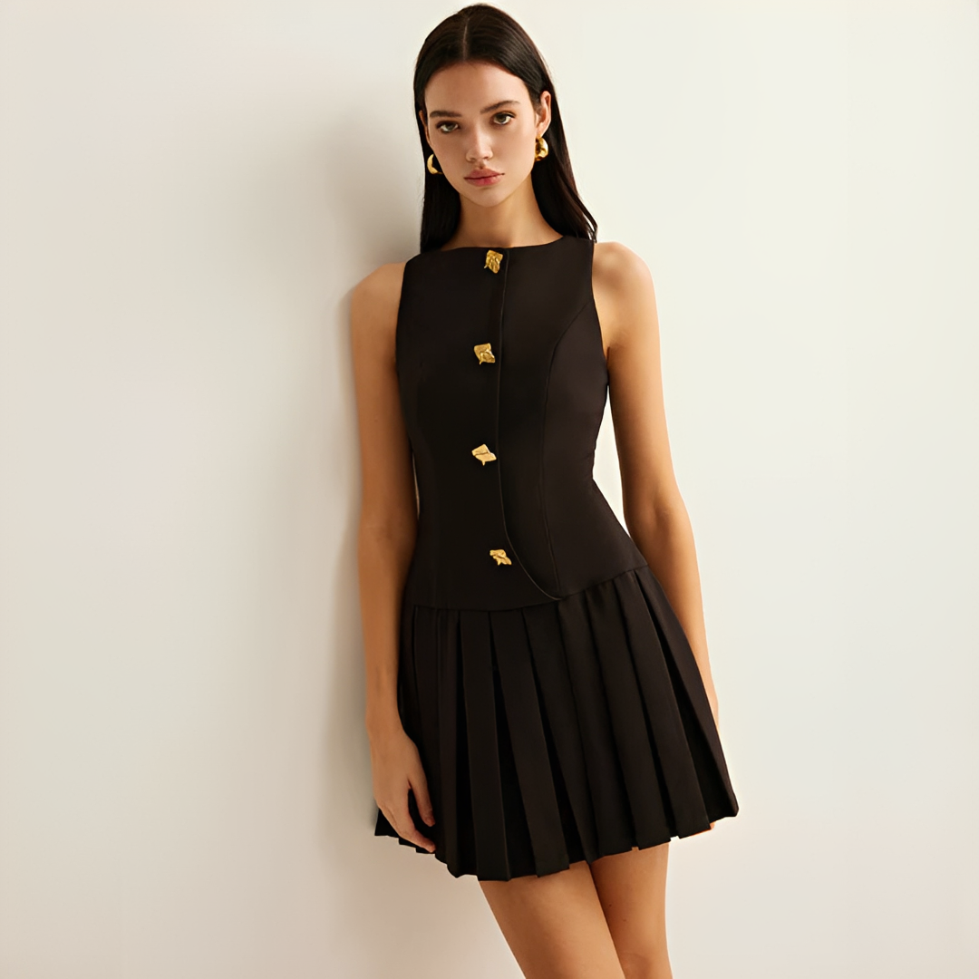 Valery - Vestido Mini Refinado con Pliegues