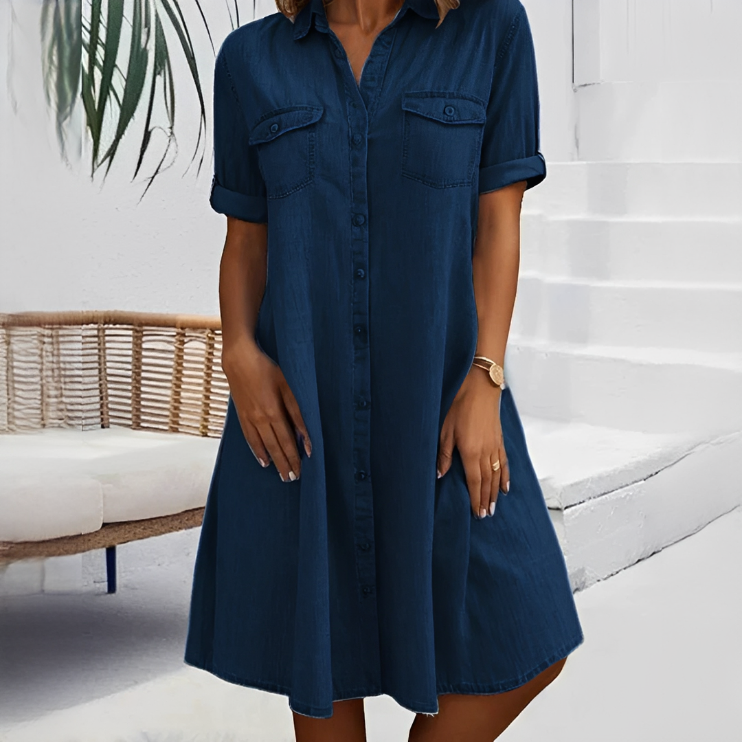 Naomi - Vestido Mini Casual con Botones