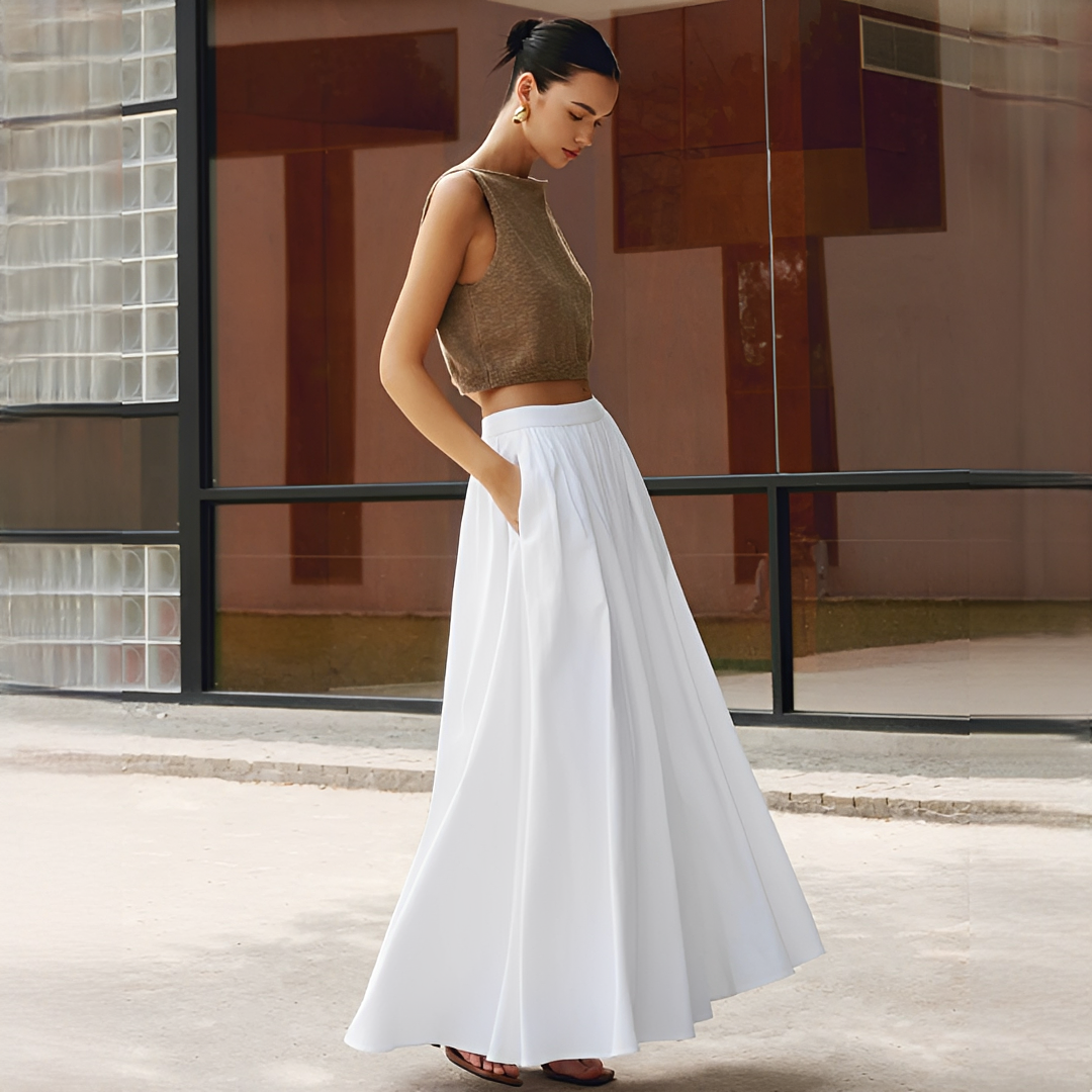 Arianne - Falda maxi con pliegues