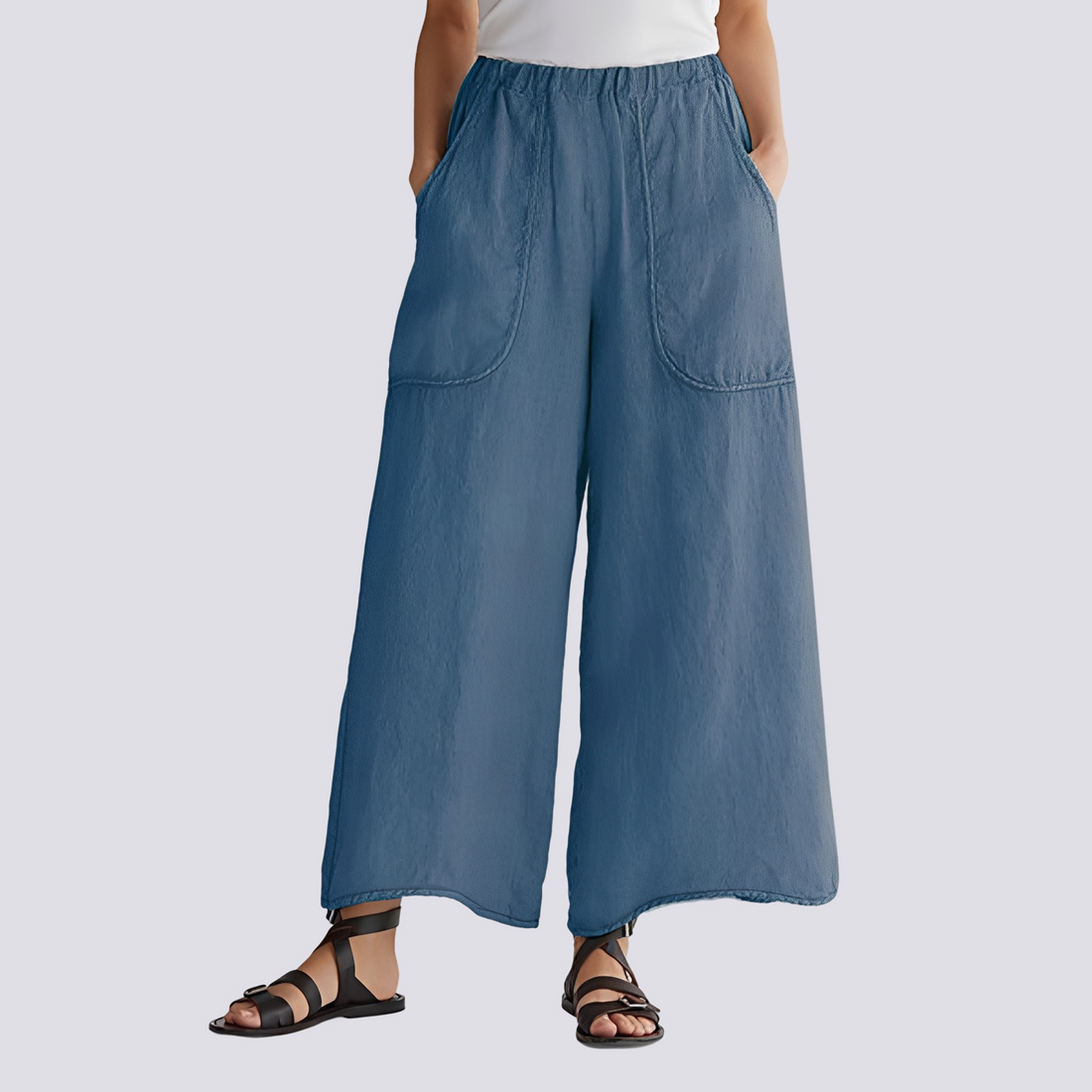 Angela - Pantalones casuales de pierna ancha para mujeres