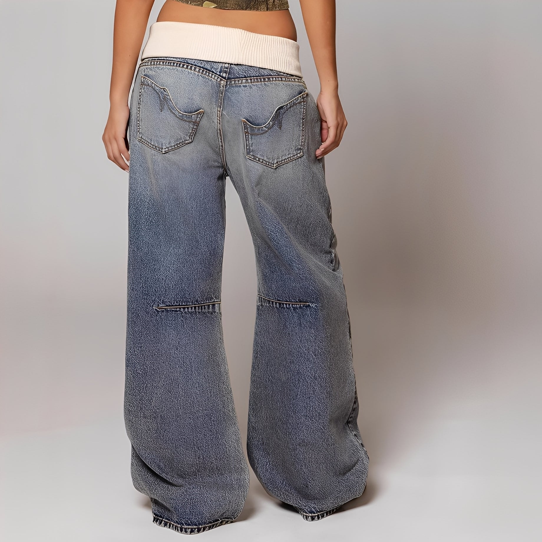 Vanessa - Jeans cómodos de pierna ancha