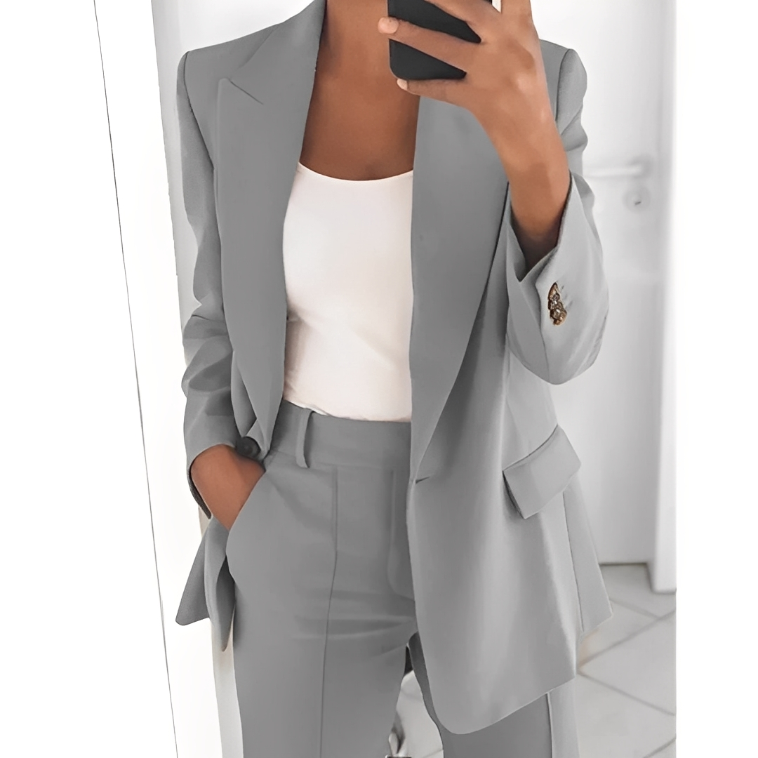 Alexes - Conjunto de blazer y pantalón para damas