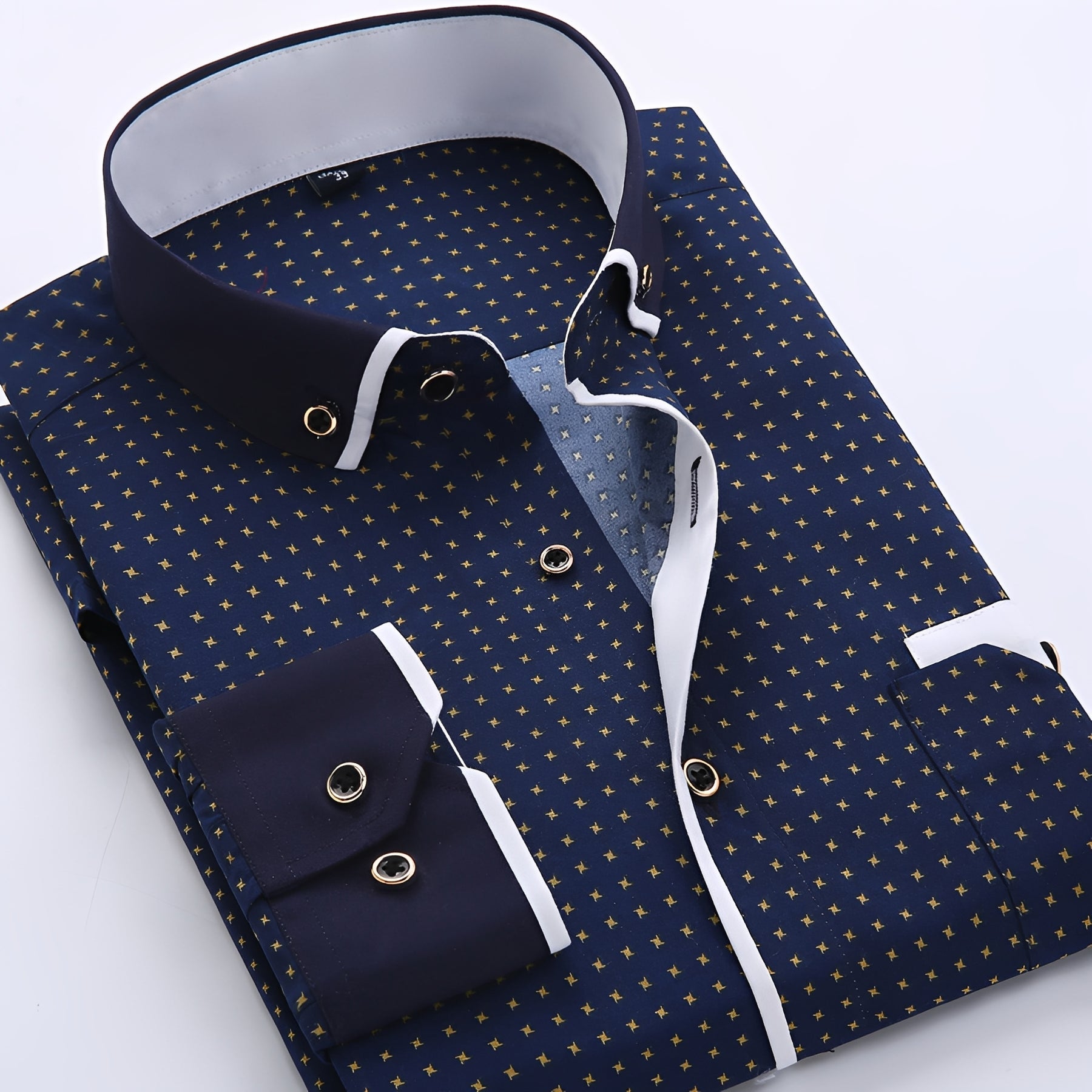 Nolhan - Camisa clásica de manga larga para hombres