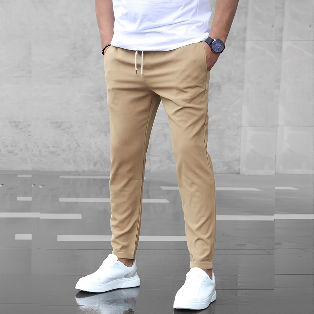 Aljure - Pantalones casuales de corte slim para hombres