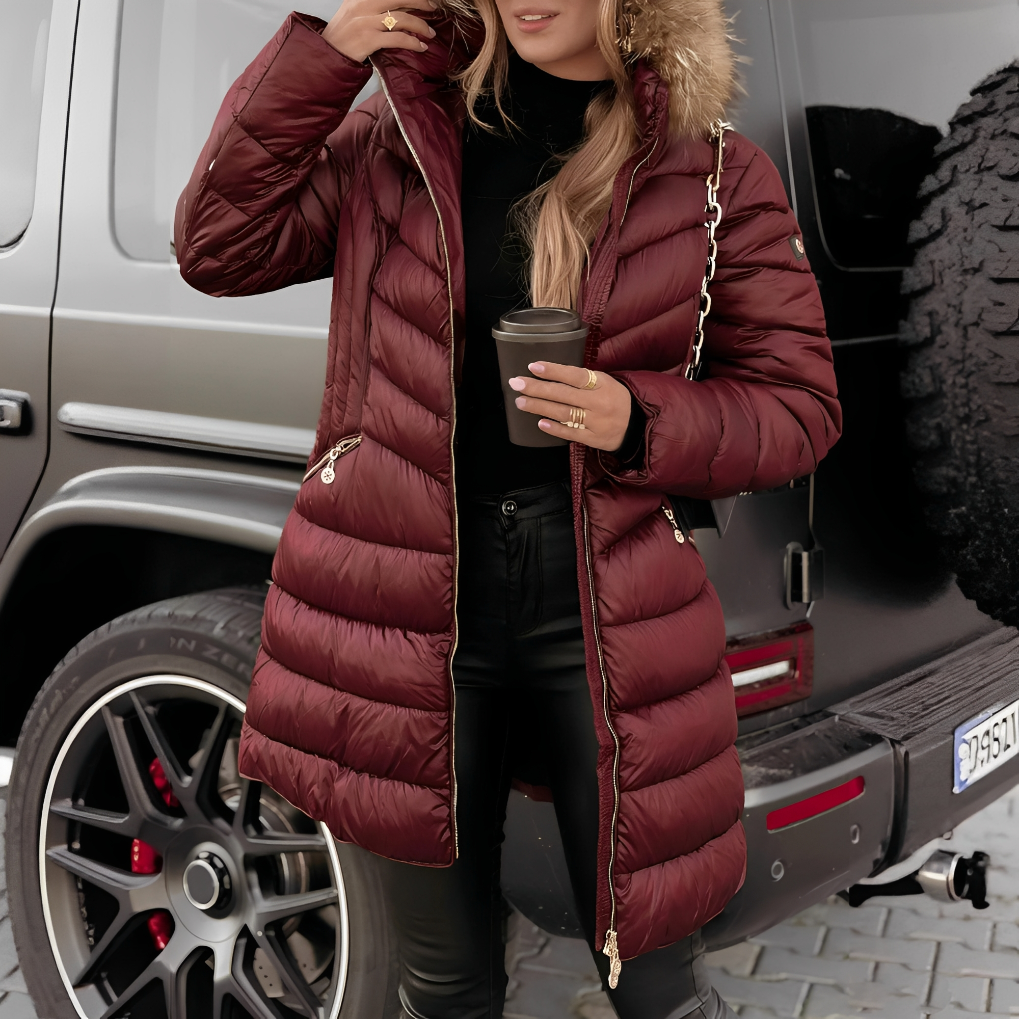 Caroline - Chaqueta de mujer con cuello