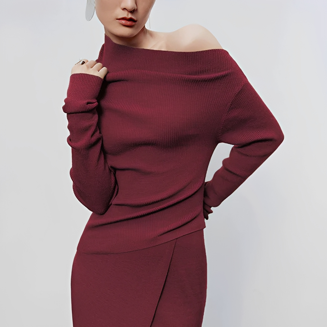Larissa - Blusa Asimétrica de Manga Larga