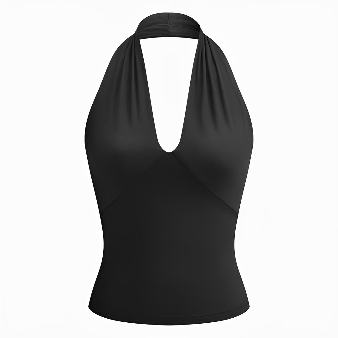 Reese - Top Halter sin Espalda Sofisticado