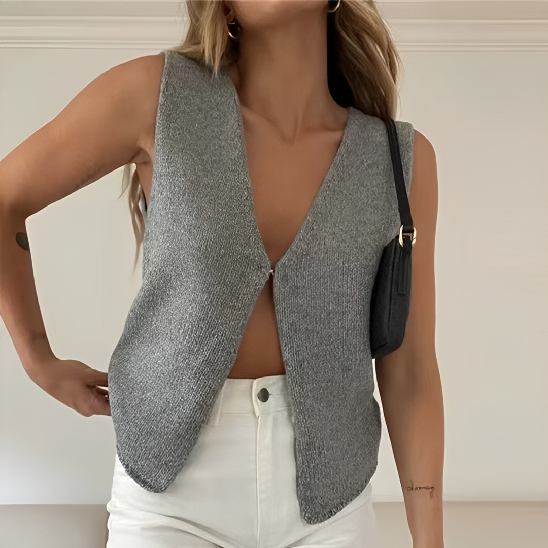 Ellaine - Chaleco Chic Sin Mangas