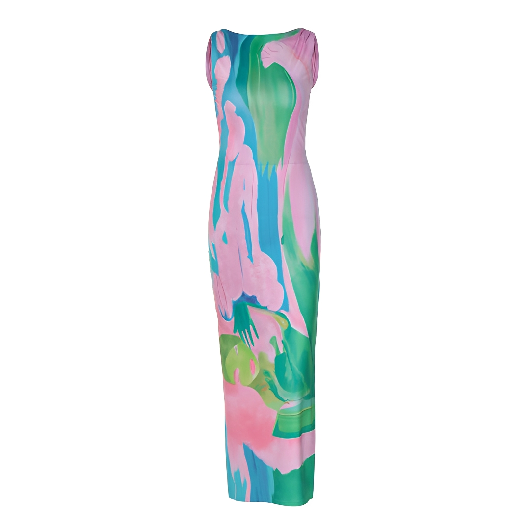 Liezel - Vestido Largo Chic sin Mangas