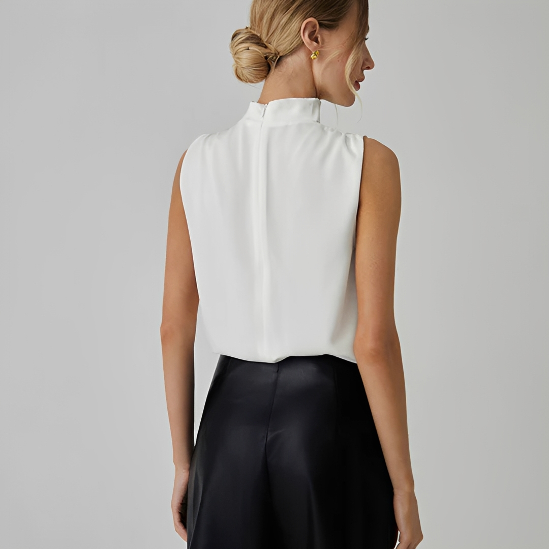 Ailani - Blusa Sin Mangas Plisada
