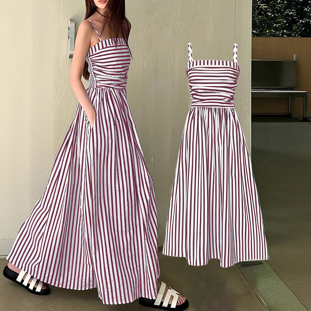Cindy - Vestido Maxi Elegante a Rayas