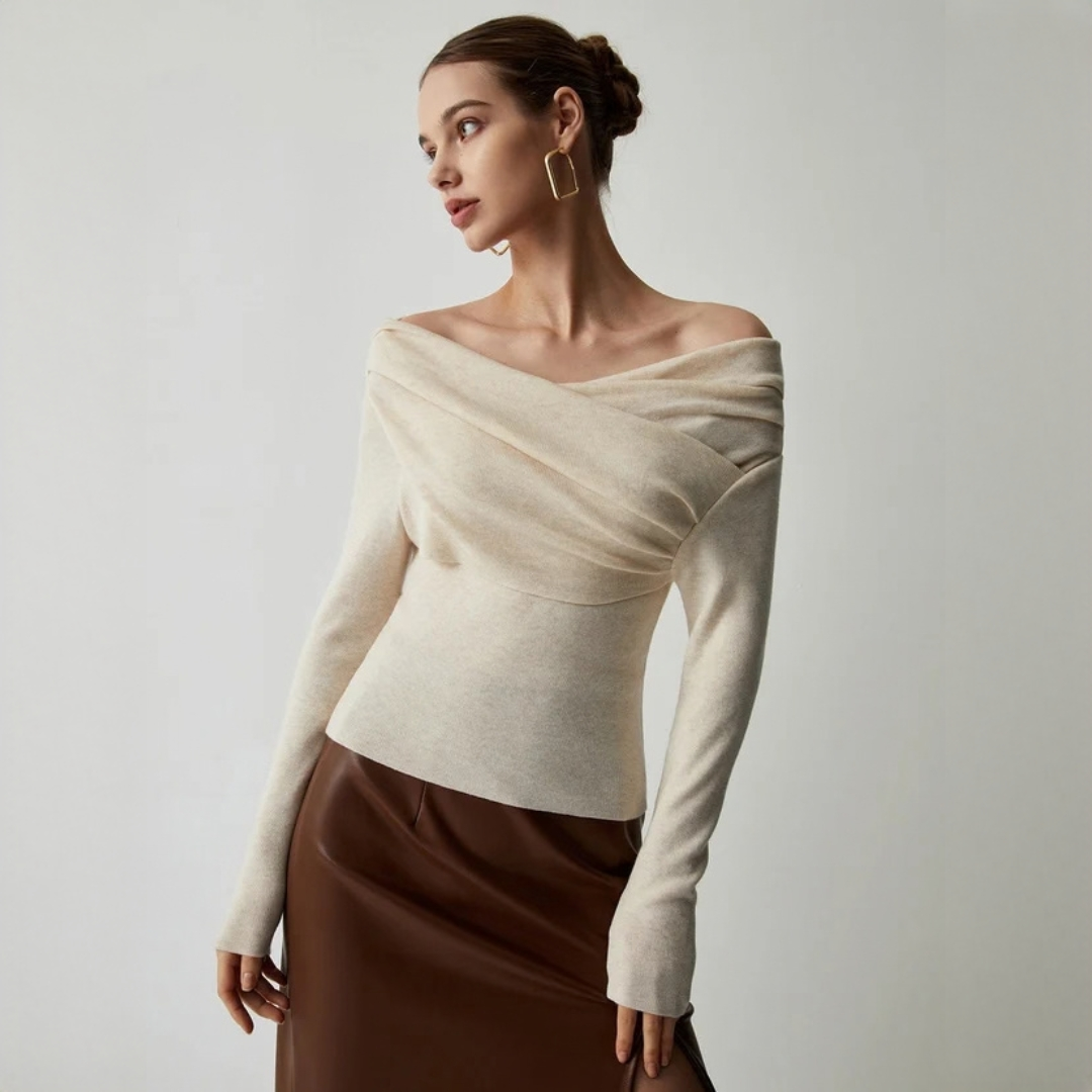 Yasmin - Elegante top sin hombros