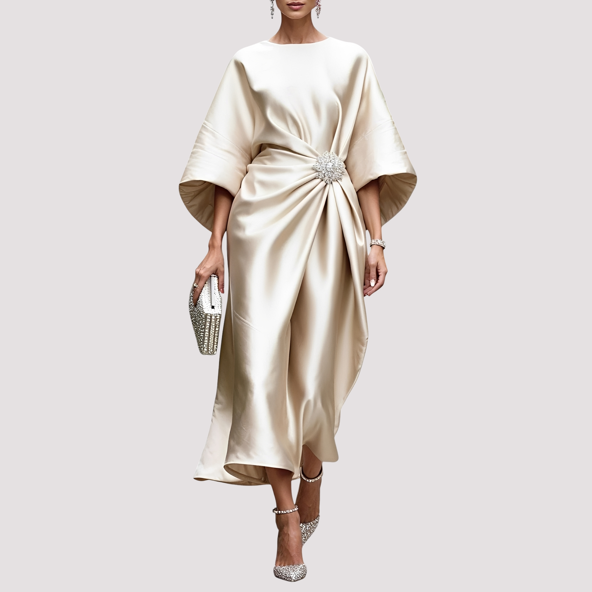 Kay - Vestido Midi Envolvente Elegante