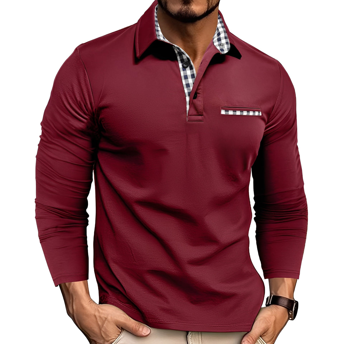 Grover - Polo casual de manga larga
