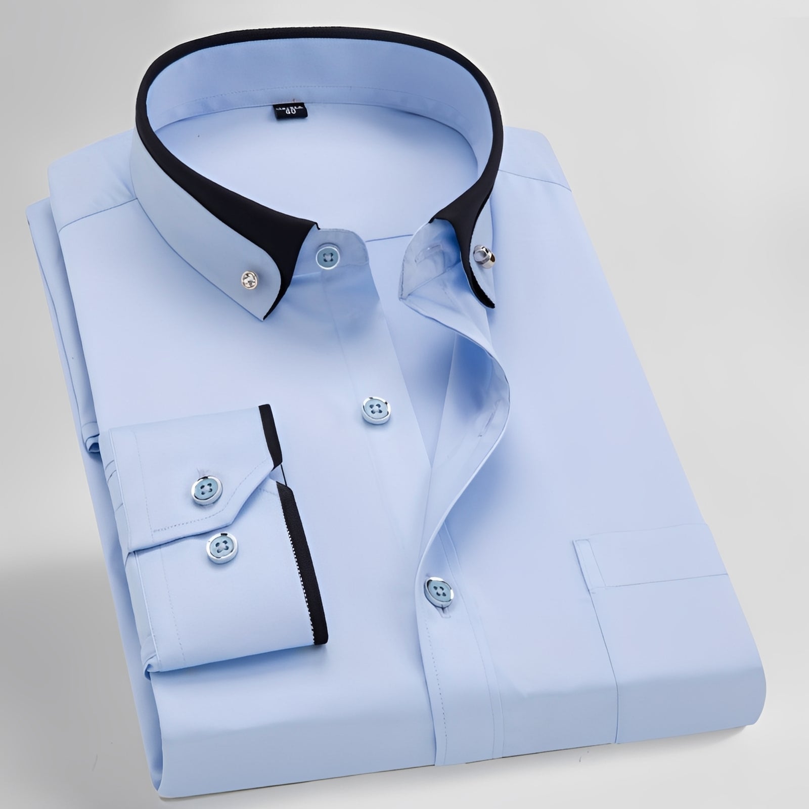 Glindel - Camisa clásica de manga larga para caballero