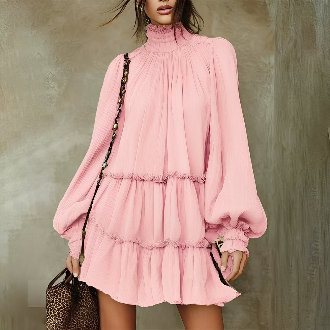 Mayeth - Vestido Mini con Volantes Estiloso