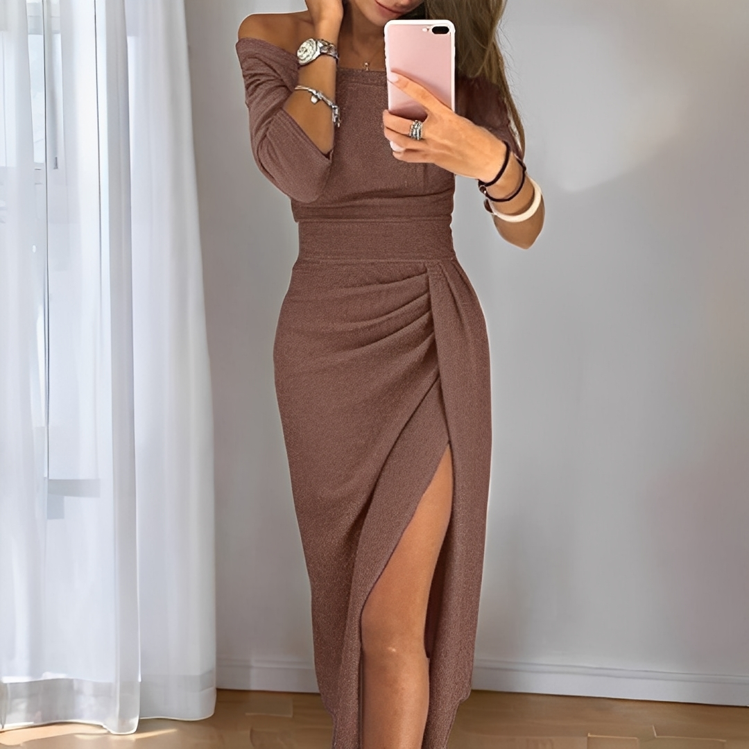 Babette - Vestido elegante con abertura para damas