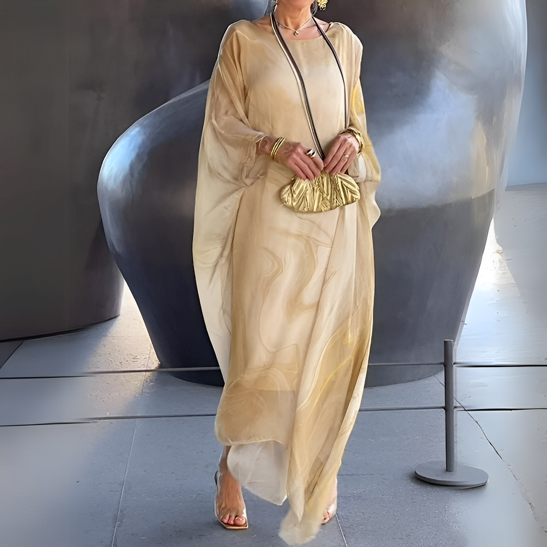 Emory - Moderno Vestido de Gasa de Seda para Mujer