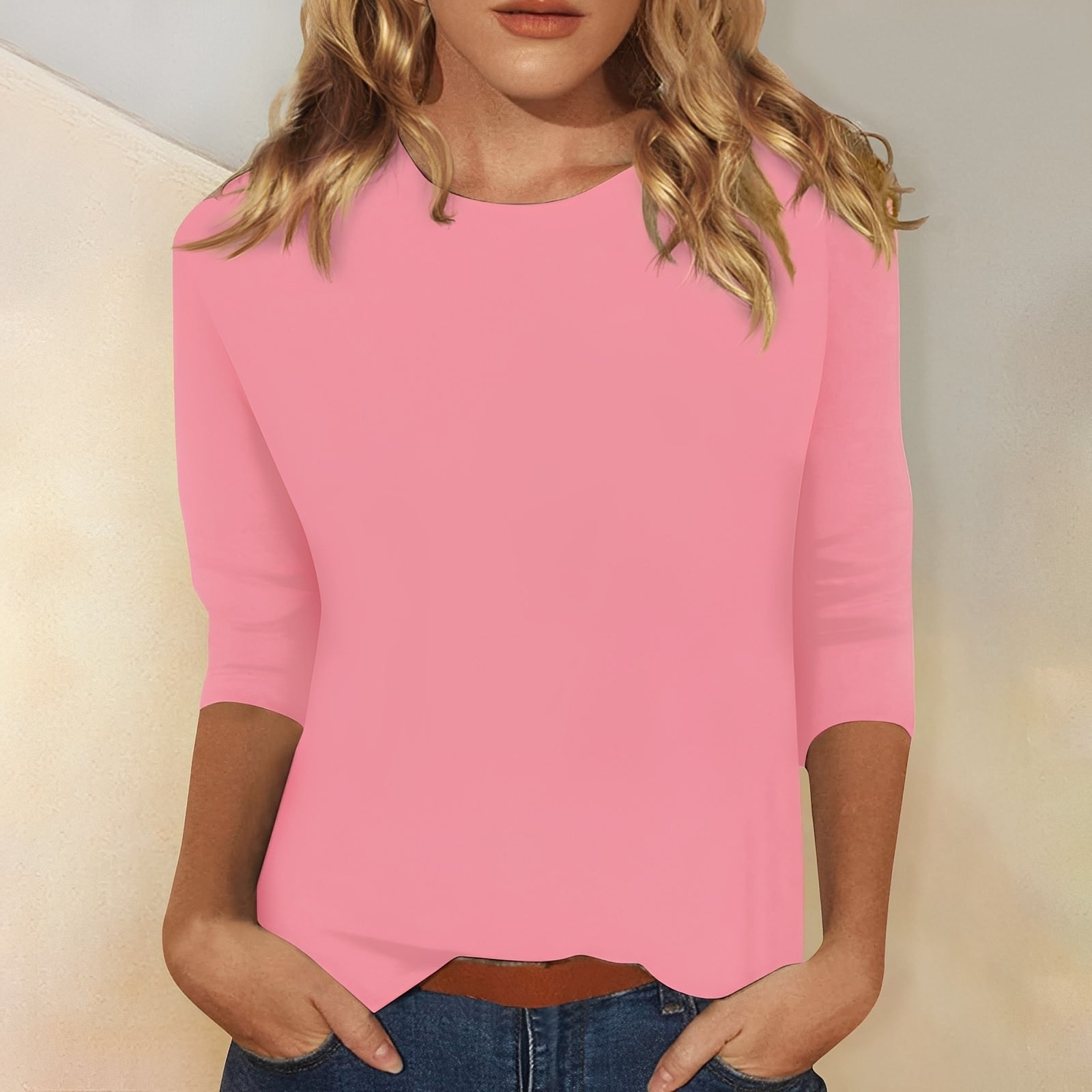 Katherina - Camiseta de cuello redondo cómoda